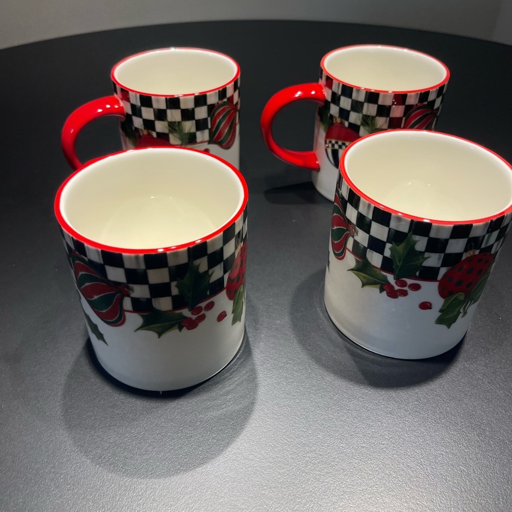 Mackenzie Childs - Deck the Halls Mugs
Set 4 - Picture 10 of 11